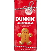 Dunkin’ Gingerbread Artificially Flavored Coffee, Ground Coffee, 11 oz Bag