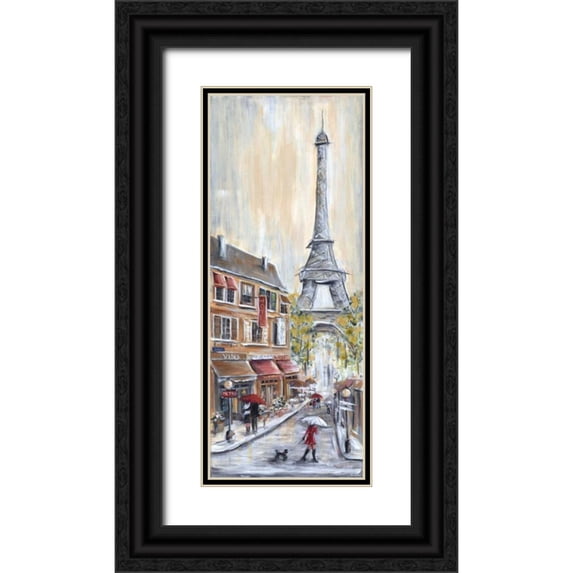 Dunlap, Marilyn 10x18 Black Ornate Wood Framed with Double Matting Museum Art Print Titled - Paris Poodle