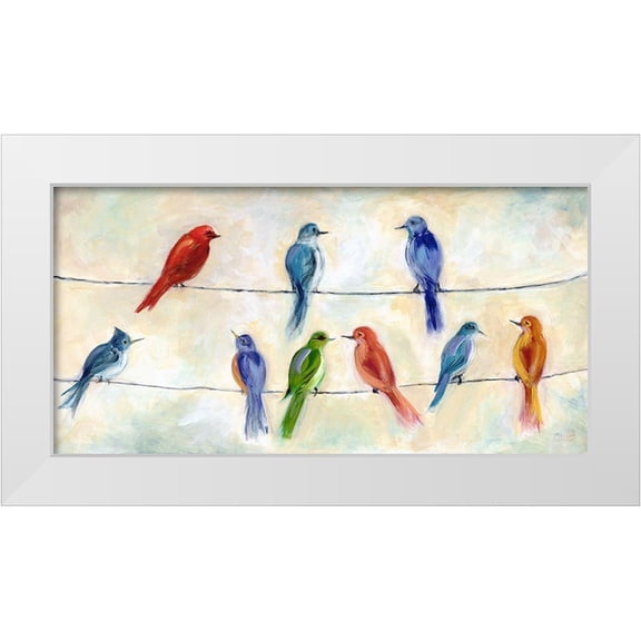 Dunlap, Marilyn 14x9 White Modern Wood Framed Museum Art Print Titled - Chatter