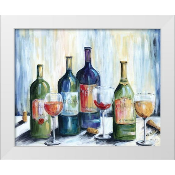 Dunlap, Marilyn 32x26 White Modern Wood Framed Museum Art Print Titled - Dinner Party I