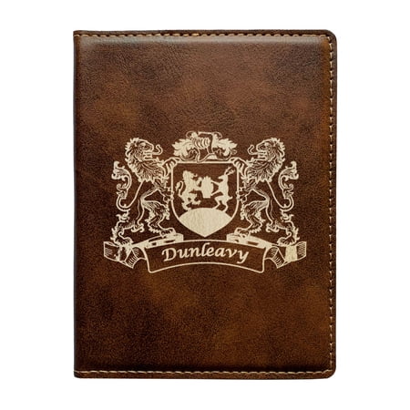 Dunleavy Irish Coat of Arms Leather Passport Wallet