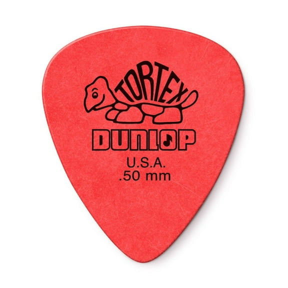 Dunlop 418P Tortex Red Picks, 12 Pack (.050)