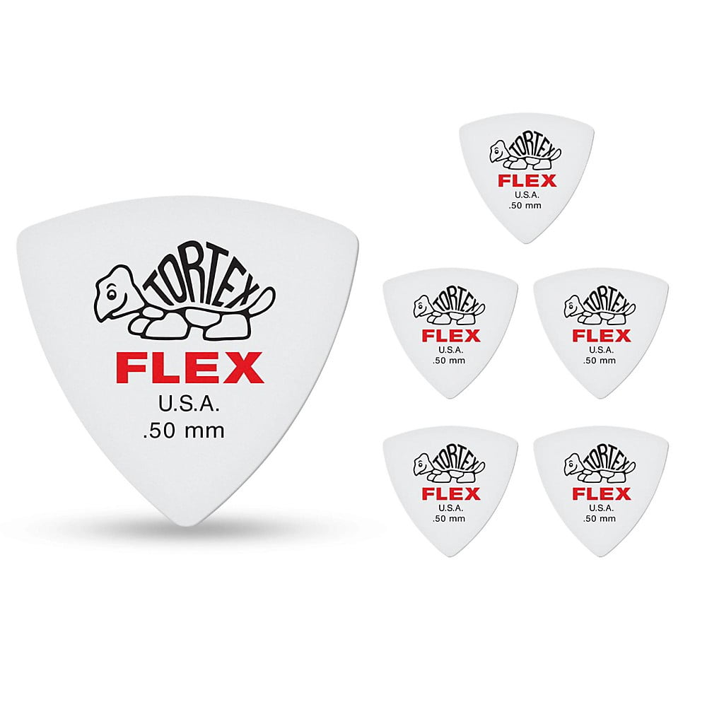 Dunlop 456 Tortex Flex Triangle Guitar Picks - 12 Pack - .50mm