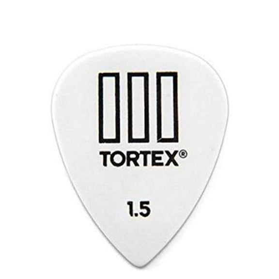 Dunlop 462R1.5 Tortex TIII, White, 1.5mm, 72/Bag