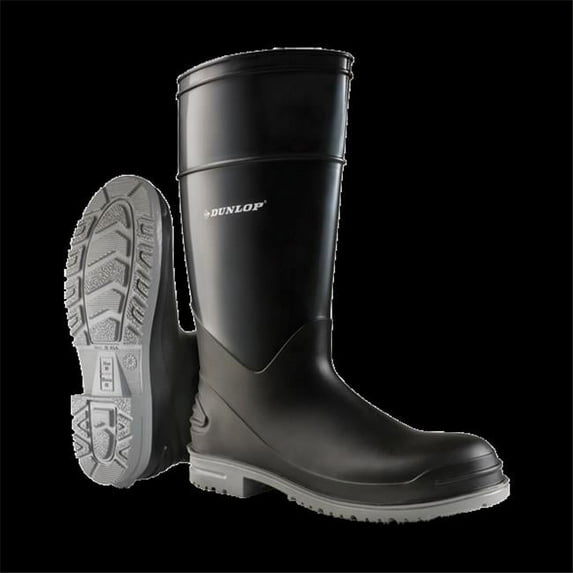 Dunlop Rubber Boot,Men's,5,Knee,Black,PR 8968000