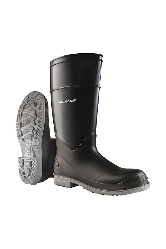 Men's PolyGoliath Rubber Boot, Plain Toe, 16" Height, Black, 13 8968000