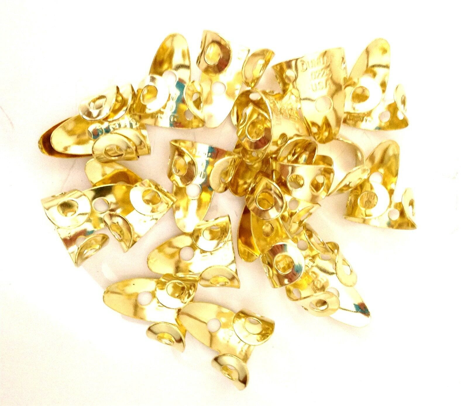 Dunlop Brass Metal Finger Picks  20 Pack  .0225 inch  37R0225