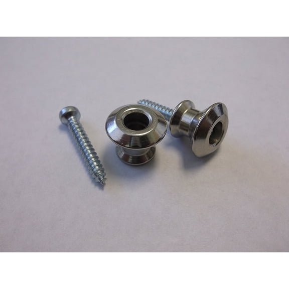 Dunlop Buttons Only (2) For Dual Design Strap Lock System - NICKEL By Jim Dunlop