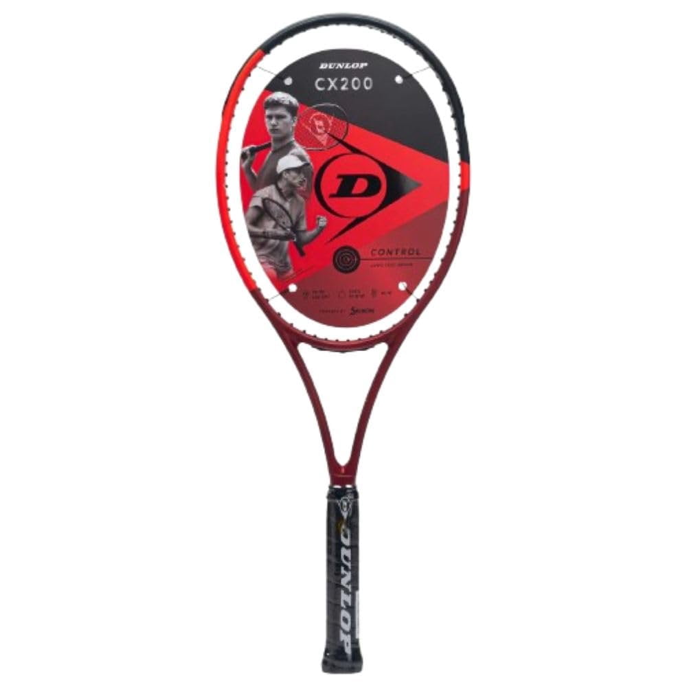 Dunlop CX 200 Tennis Racquet, Red/Black 4 3/8