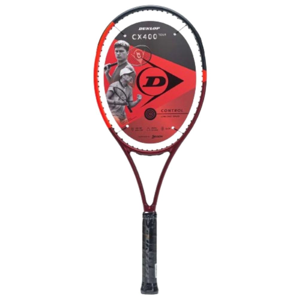 Dunlop CX 400 Tour Tennis Racquet, Red/Black 4 1/8