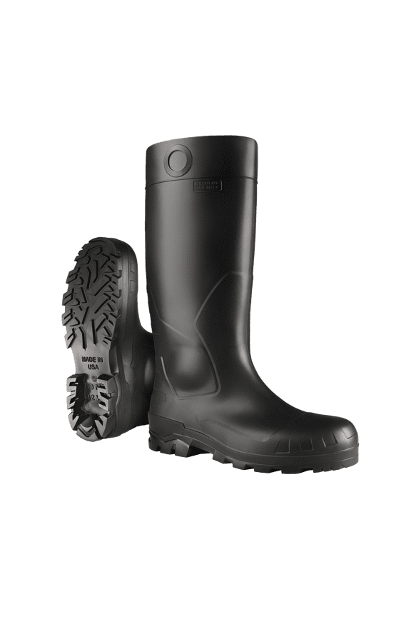 Chesapeake HD 16" Men's PVC Rain Boots – Plain Toe, Waterproof, Energy Absorbing, Lightweight and Durable – Black – US Size 10