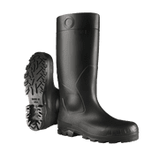 Dunlop Chesapeake HD 16" Mens PVC Rain Boots   Plain Toe, Waterproof, Energy Absorbing, Lightweight and Durable   Black   US Size 3