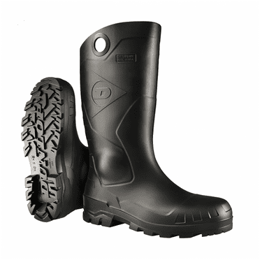 Dunlop Chesapeake Unisex Waterproof Boots - Lightweight, Slip-Resistant, All-Day Comfort, Black, Size 5 US