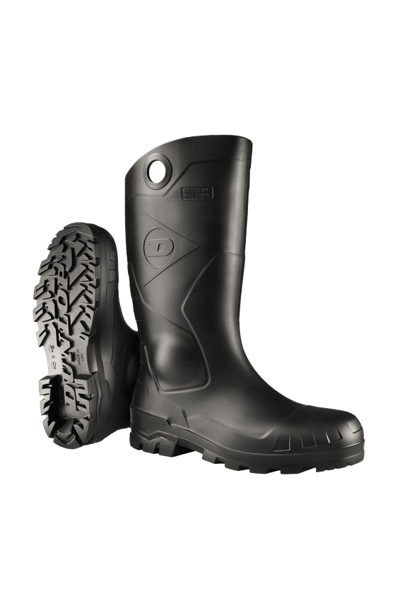 Chesapeake Rubber Boots for Men & Women – PVC - Waterproof, Lightweight Garden, Fishing & Rain Boots with Soft Toe and Wide Calf – Black – Size 3–15