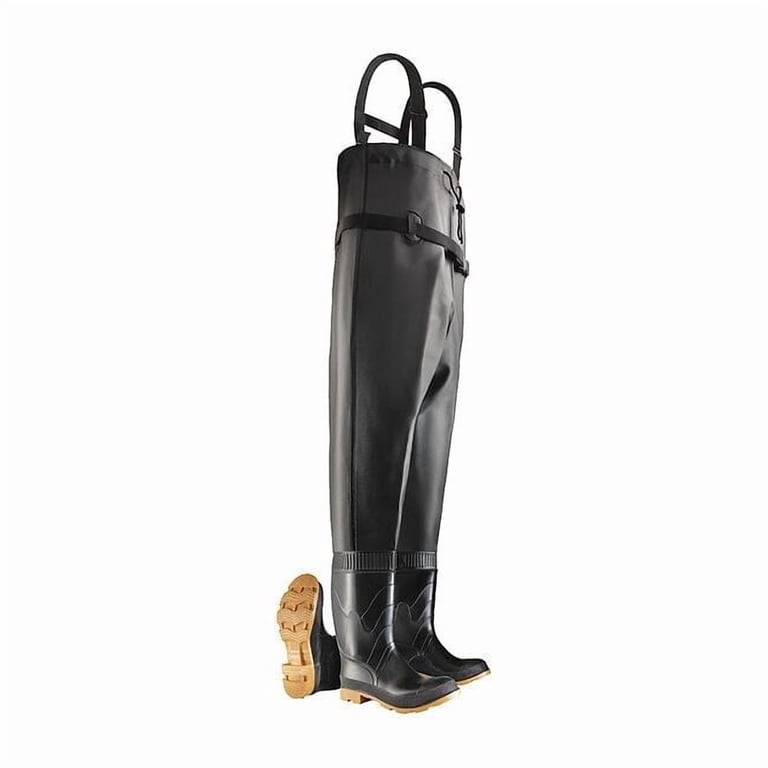 Dunlop Chest Wader,Men's,10,Steel,Black ,PR 8606700 - Walmart.com
