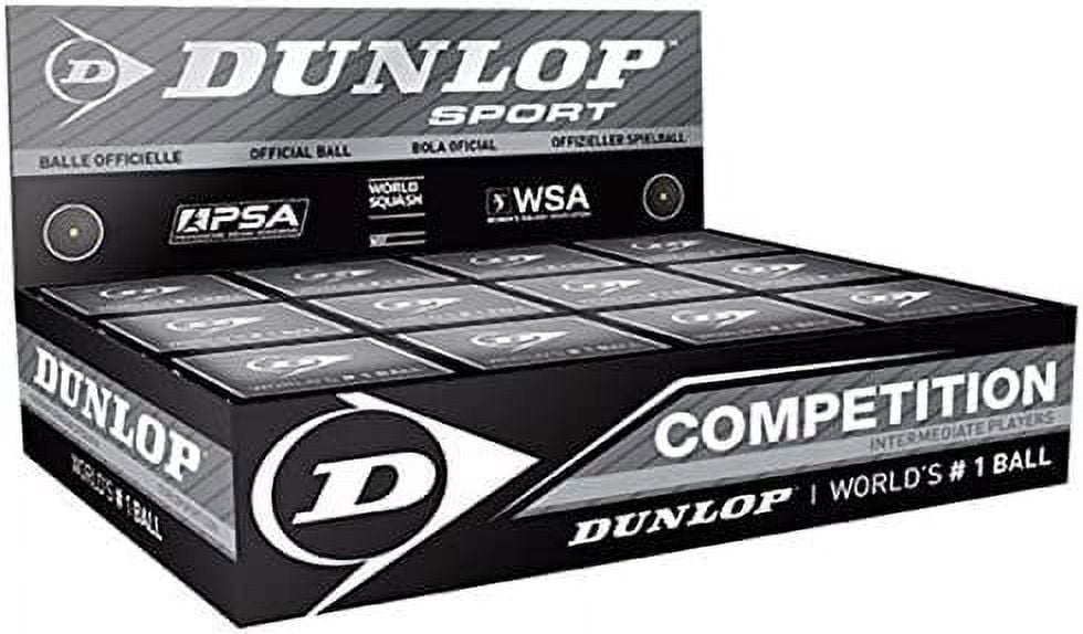 Dunlop Pro Double Yellow Dot Squash balls - 3 Pack - UK