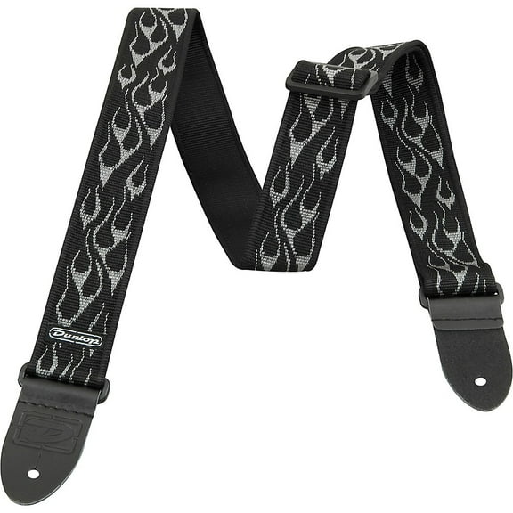 DUNLOP GUITAR STRAP RED FLAMBE