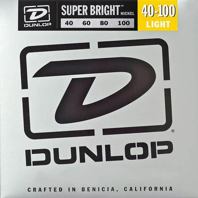 Dunlop DBSBN40100 Super Bright Nickel-Plated Steel Bass 4 String Set,  .40-.100