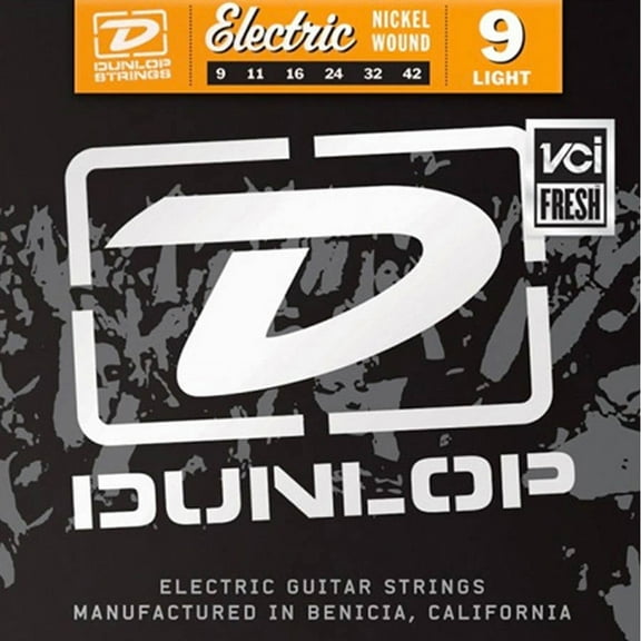 Dunlop DEN0942 Nickel-Plated Steel Light Electric Strings, 3 Pack, .009-.042