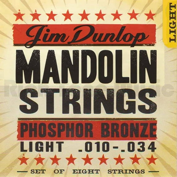 Dunlop - DMP1034 - Phosphor Bronze Light Mandolin String - Set of 8 - .010-.034