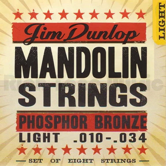 Dunlop - DMP1034 - Phosphor Bronze Light Mandolin String - Set of 8 - .010-.034