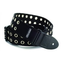Dunlop DUN-D3819BK Woven Black Grommet Guitar Strap Adjustable Music Accessory for Electric Guitar