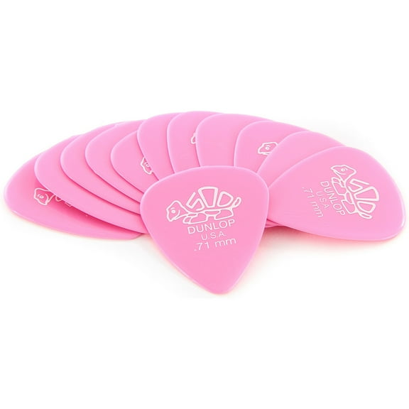 Dunlop Delrin Standard Guitar Picks - 12-Pack - .71mm - Pink
