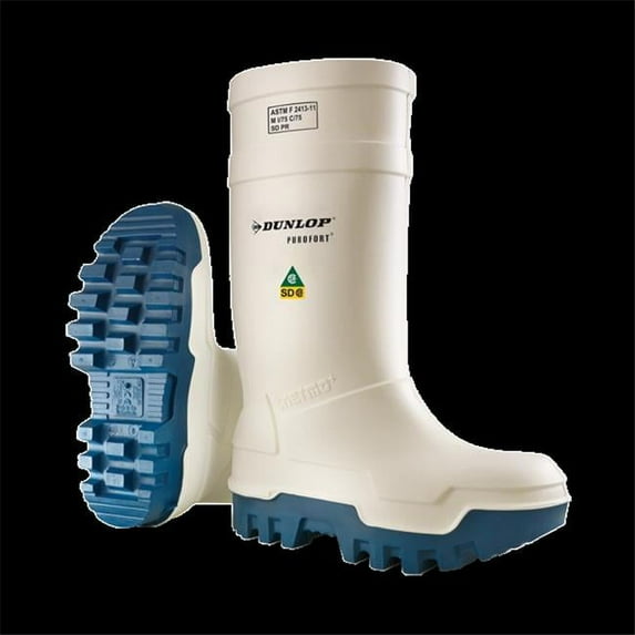Dunlop E66214313 Dunlop Purofort Thermo Plus Full Safety, White & Blue - Size 13