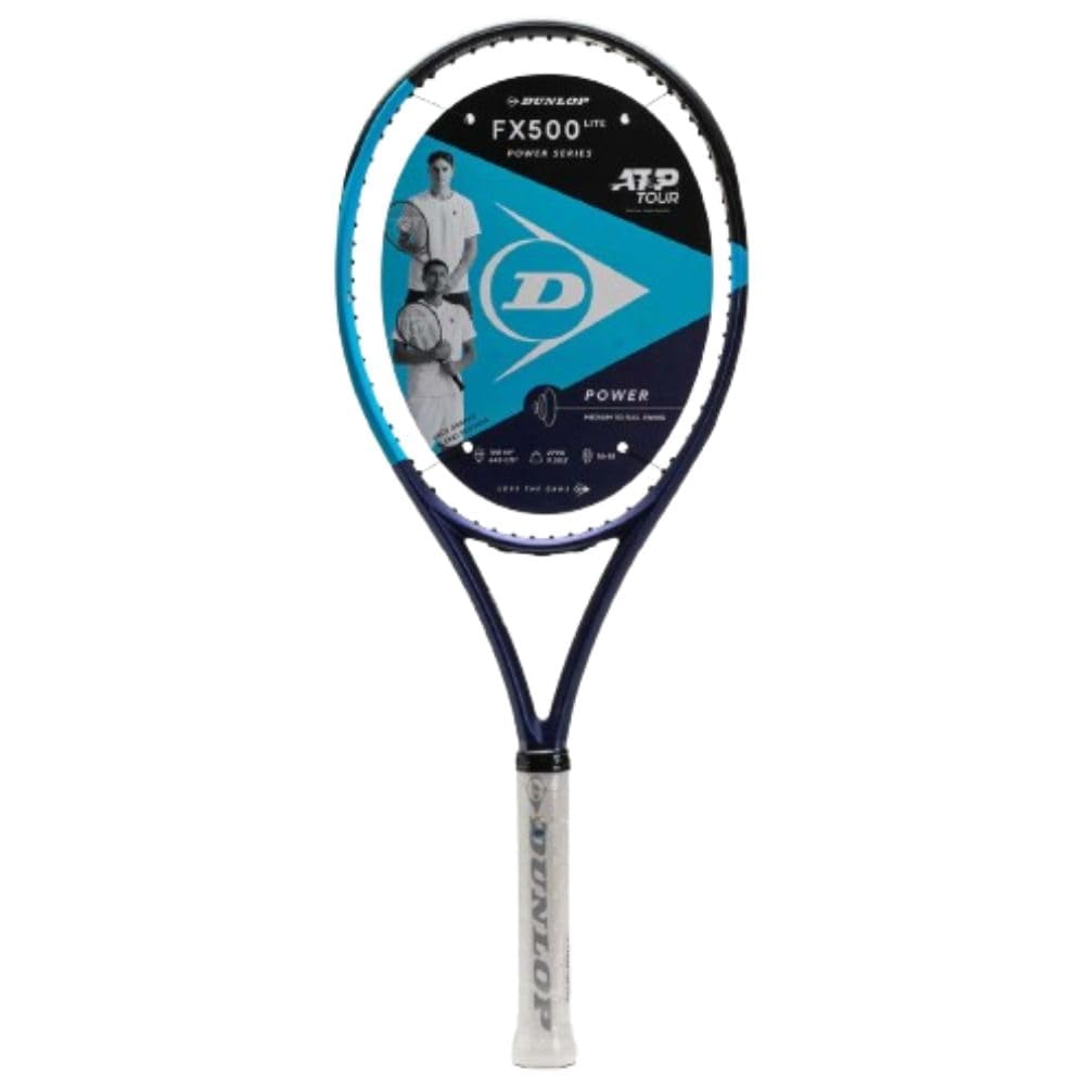 Dunlop FX 500 Lite V26 Tennis Racquet, Black/Blue (4 3/8)
