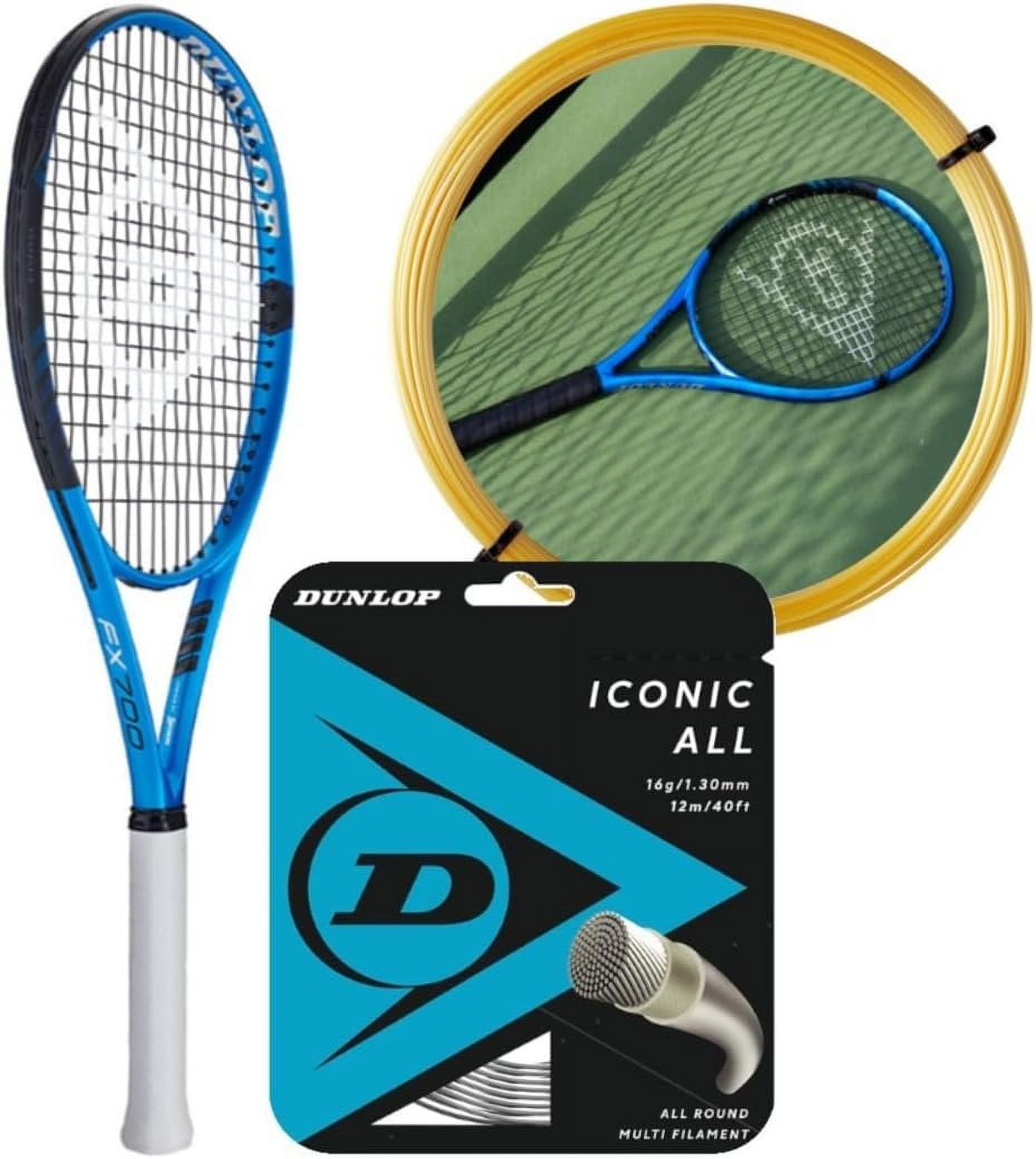 Dunlop FX 700 v23 Tennis Racquet Blue 4 3/8" Grip Strung w Dunlop