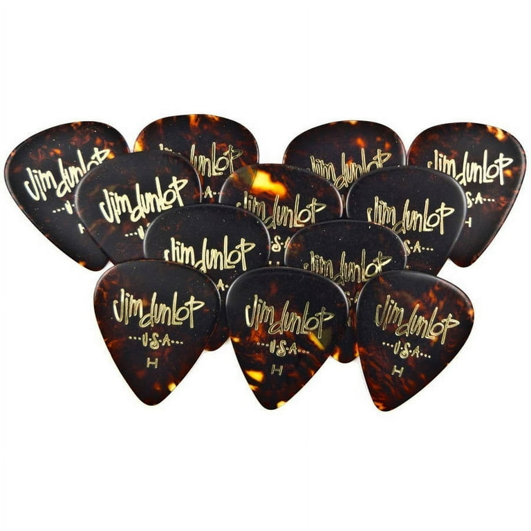 Dunlop Genuine Celluloid Guitar Picks 12 Pack Medium Tortoise Shell