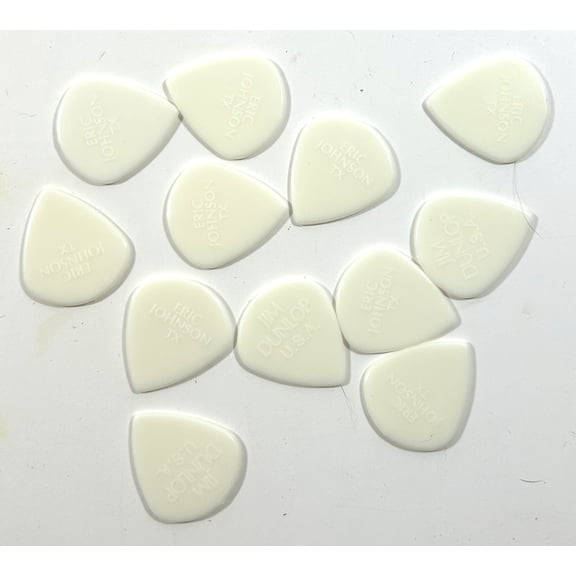 Dunlop Guitar Picks 12 Picks Eric Johnson Custom Nylon Jazz III White Nylon
