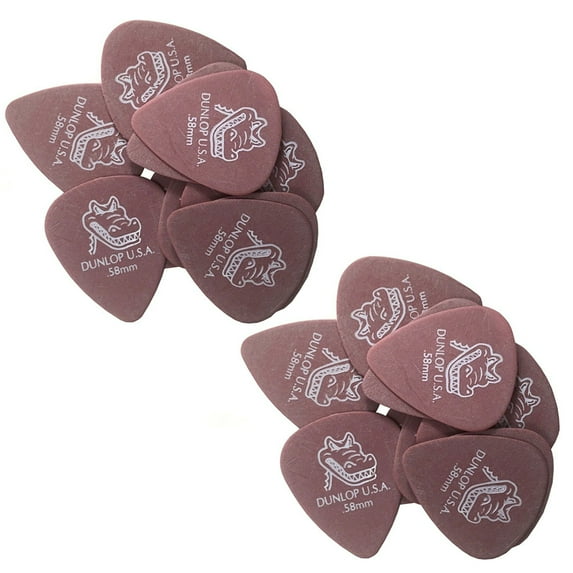Dunlop Guitar Picks 24 Pack Gator Grip .58mm light - (417P.58)