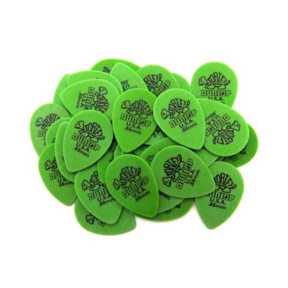 Dunlop Guitar Picks 36 Pack Tortex Small Tear Drop .88mm 423R.88 Green