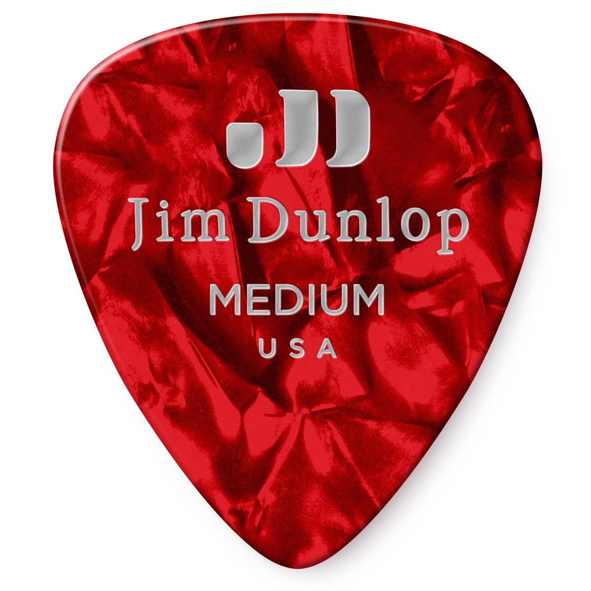 Dunlop Celluloid Guitar Picks, Medium, Red Pearloid, 72-Pack