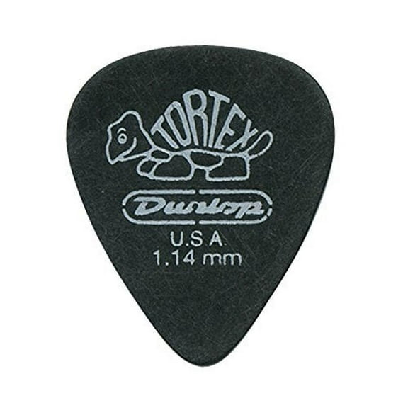 Dunlop Guitar Picks 72 Pack Tortex Pitch Black 1.14mm 488R1.14