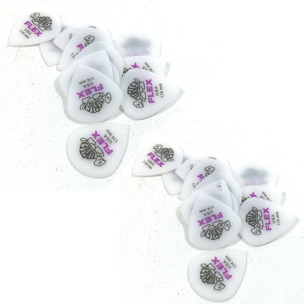 Dunlop Guitar Picks Flex Jazz 24 Pack 1.14mm MM Light (468P1.14)