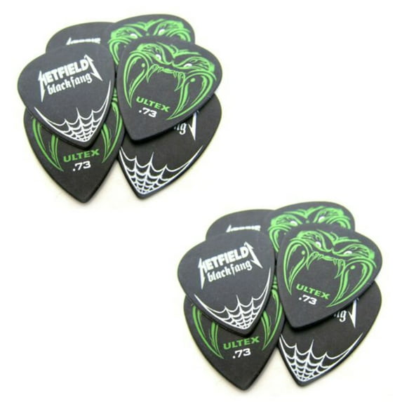 Dunlop Guitar Picks James Hetfield (Metallica) Black Fang .73mm 12 Pack
