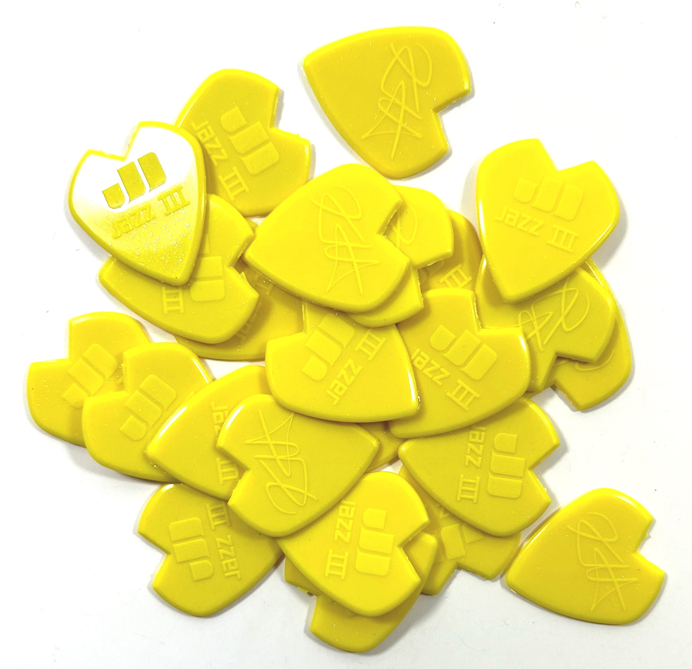 Dunlop Guitar Picks Kirk Hammett Metallica 24 Picks Jazz III Size Yellow Sparkle