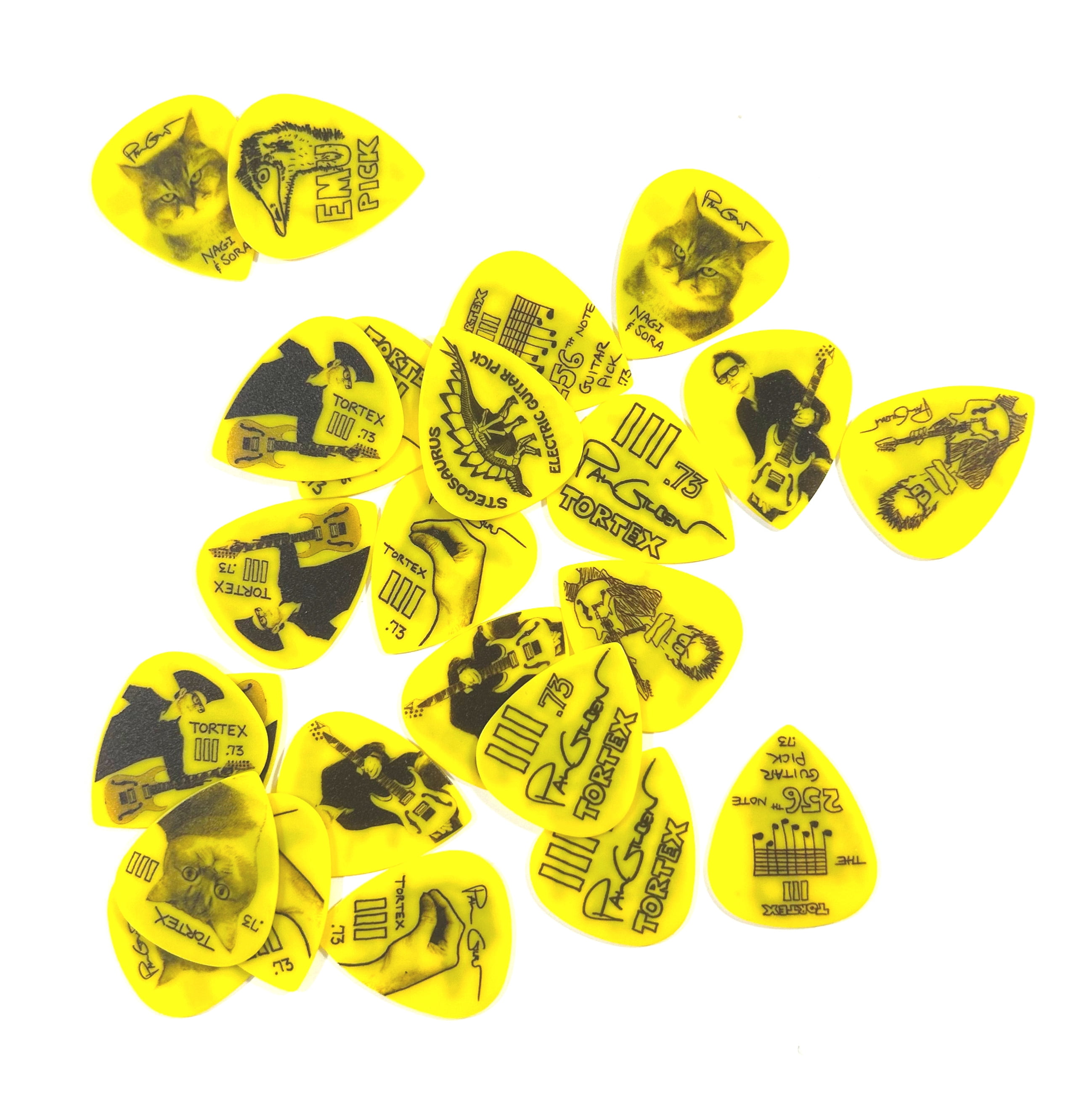 Dunlop Guitar Picks Paul Gilbert Custom Tortex III .73mm 24 Picks Custom Art