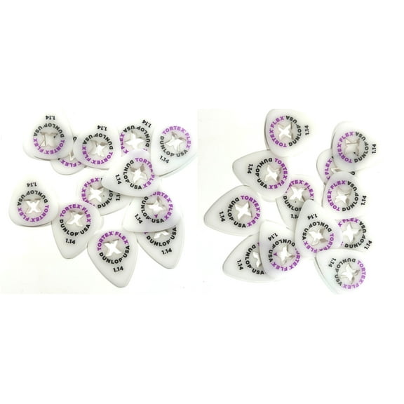 Dunlop Guitar Picks Tortex Flex X Standard 24 Picks 1.14mm Light (428XP1.14)