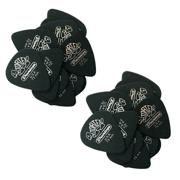Dunlop Guitar Picks Tortex Pitch Black Standard 24 Pack .73mm 488P.73