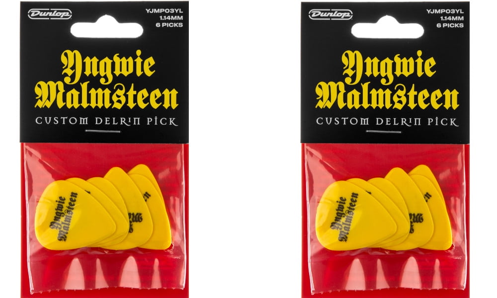 Dunlop Guitar Picks Yngwie Malmsteen Custom Delrin 1.14mm Yellow 12 Picks