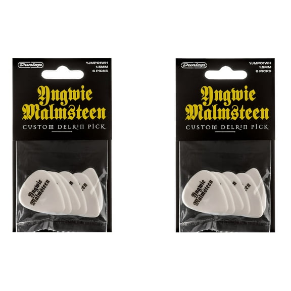 Dunlop Guitar Picks Yngwie Malmsteen Custom Delrin 1.5mm White 12-Pack