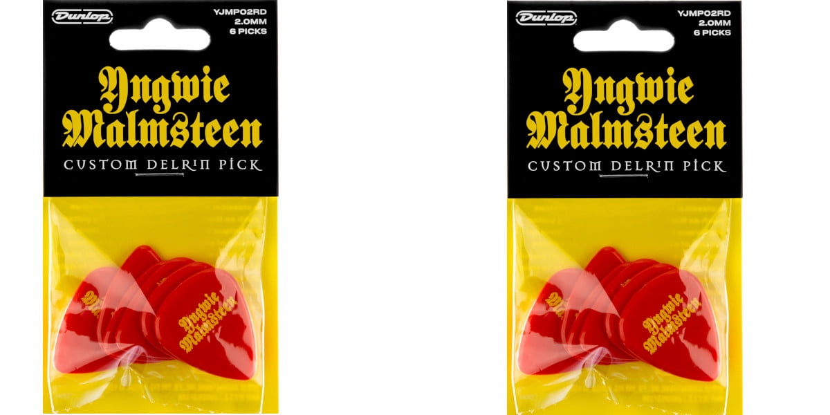 Dunlop Guitar Picks Yngwie Malmsteen Custom Delrin 2.0mm Red 12 Picks