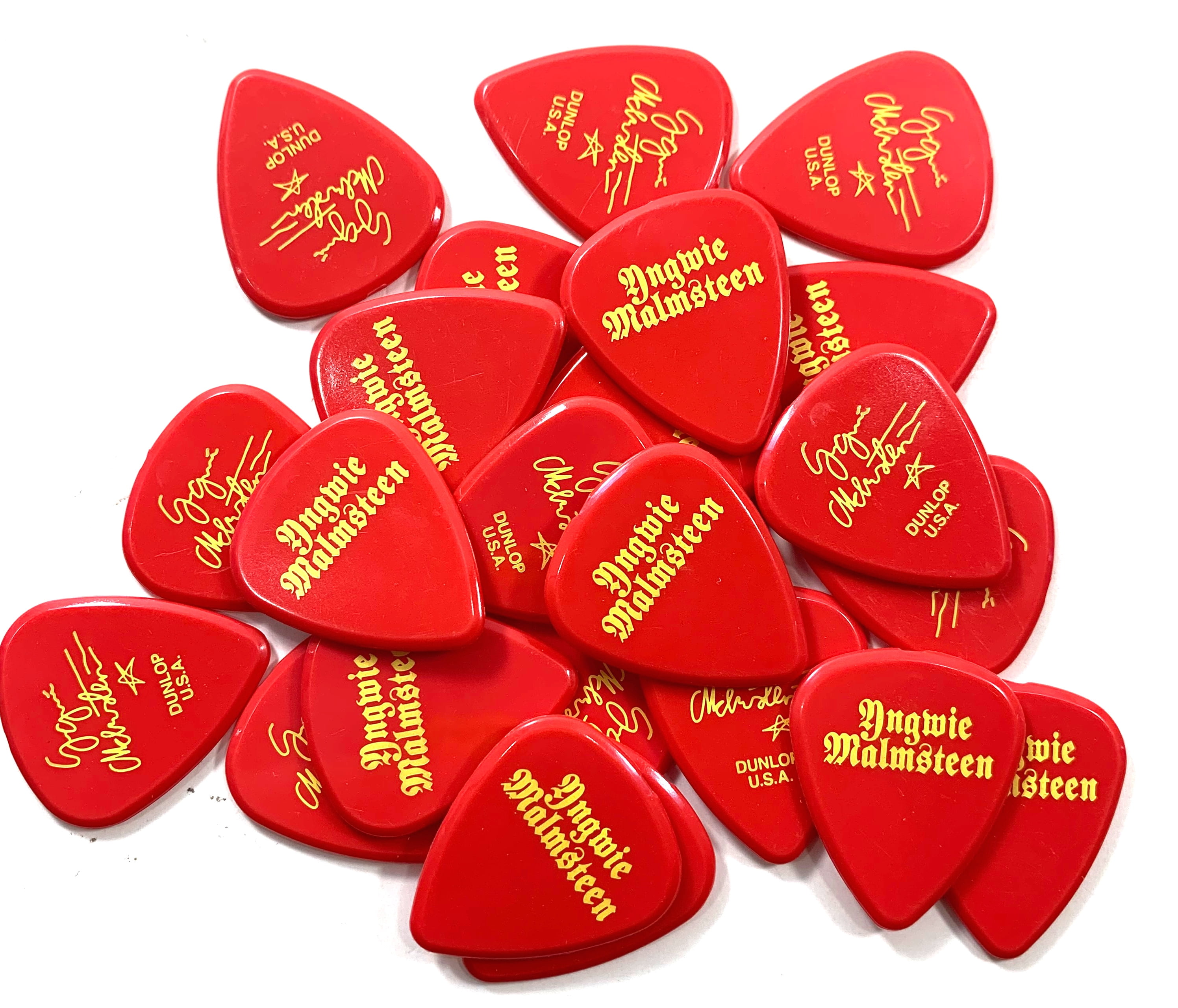 Dunlop Guitar Picks Yngwie Malmsteen Custom Delrin 2.0mm Red 24 Pack