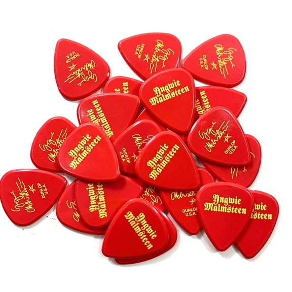 Dunlop Guitar Picks Yngwie Malmsteen Custom Delrin 2.0mm Red 24 Pack