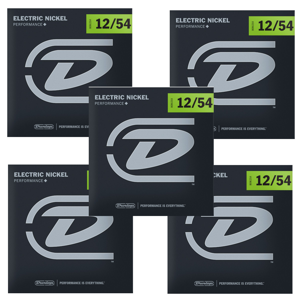 Dunlop Guitar Strings 5-Pack Electric Nickel 12-54