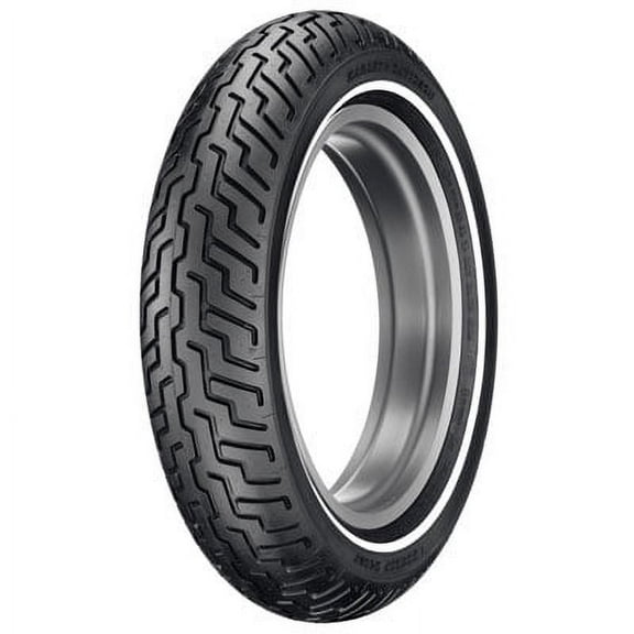 Dunlop Harley-Davidson D402 Front Motorcycle Tire MH90-21 (54H) Slim White Wall for Harley-Davidson Sportster 1200 Custom XL1200C 1996-2010