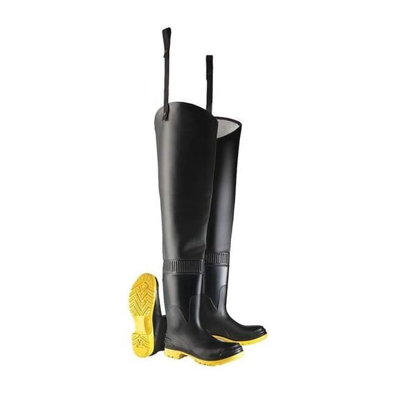 Dunlop Hip Wader,Men's,13,Steel,Black,PR 8685600